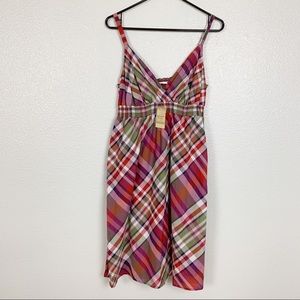 Sonoma Red Plaid Sun Dress  XL NWT